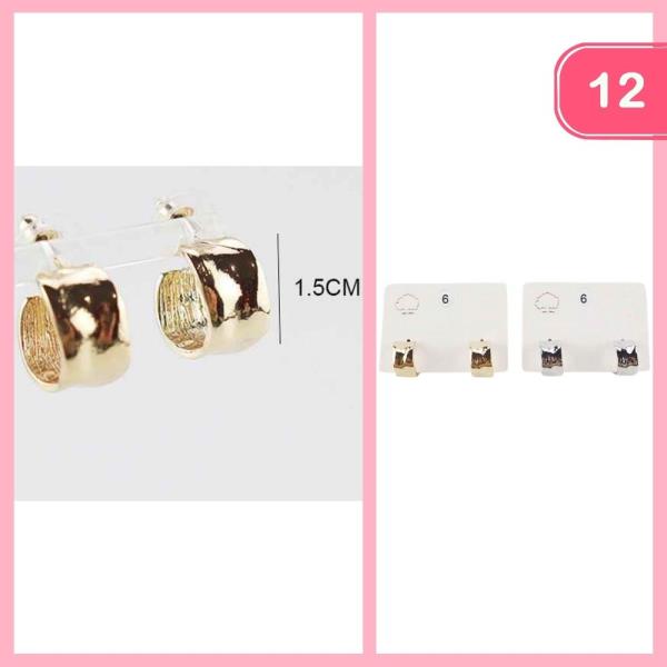 HUGGIE HOOP EARRING (12 UNITS)