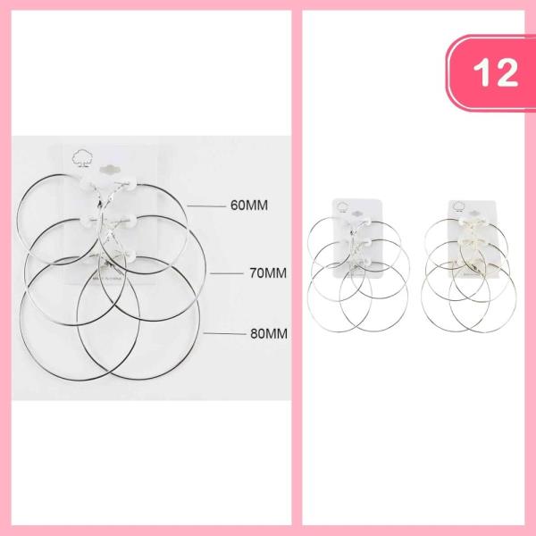 HOOP EARRINGS (12 UNITS)