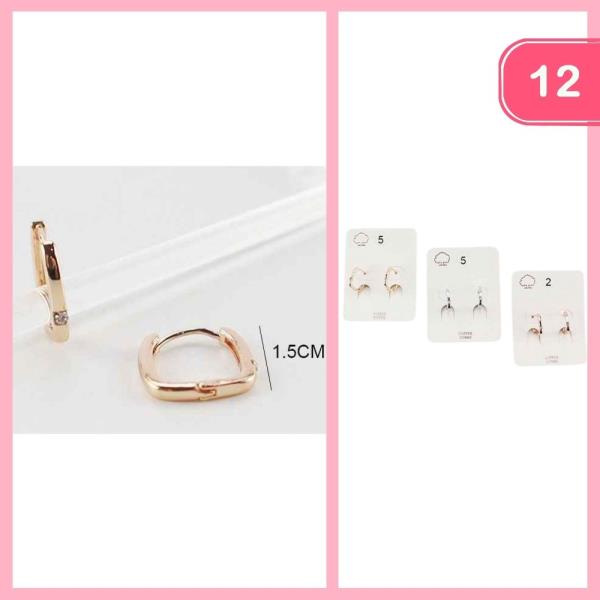 HUGGIE HOOP EARRING (12 UNITS)