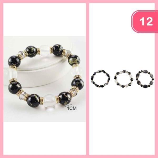 STACKABLE BEADED BRACELET (12 UNITS)