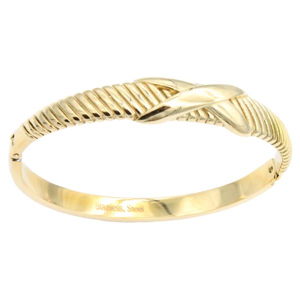 GOLD PLATED STAINLESS STEEL BANGLE BRACELET