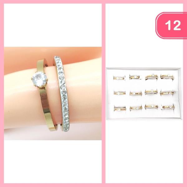 RHIENSTONE STACKABLE RING (12 UNITS)