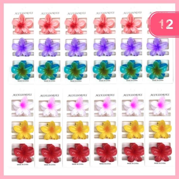FLOWER HAIR CLAW CLIP (12 UNITS)