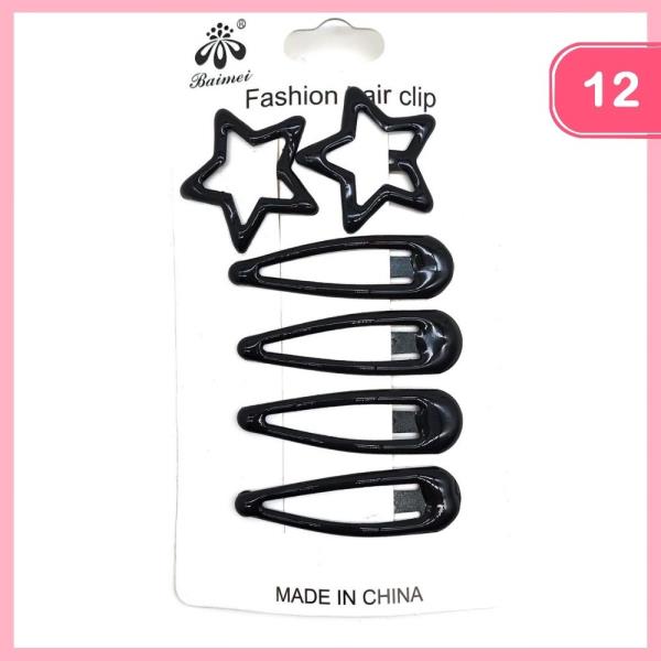 STAR SNAP HAIR CLIP (12 UNITS)