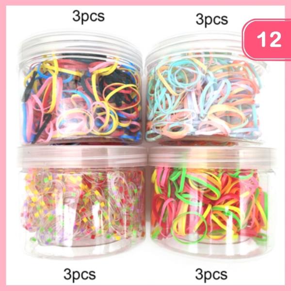 RUBBER HAIR TIES (12 UNITS)