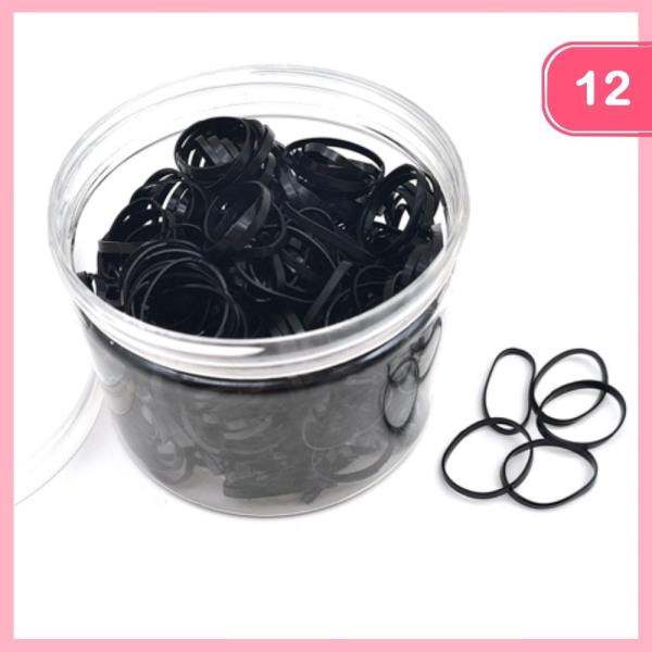 RUBBER HAIR TIES (12 UNITS)
