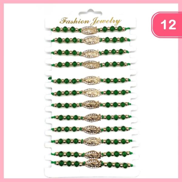 BEADED ADJUSTABLE BRACELET (12 UNITS)