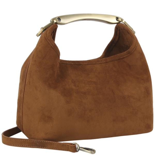 PLAIN FASHION METAL HANDLE CROSSBODY BAG