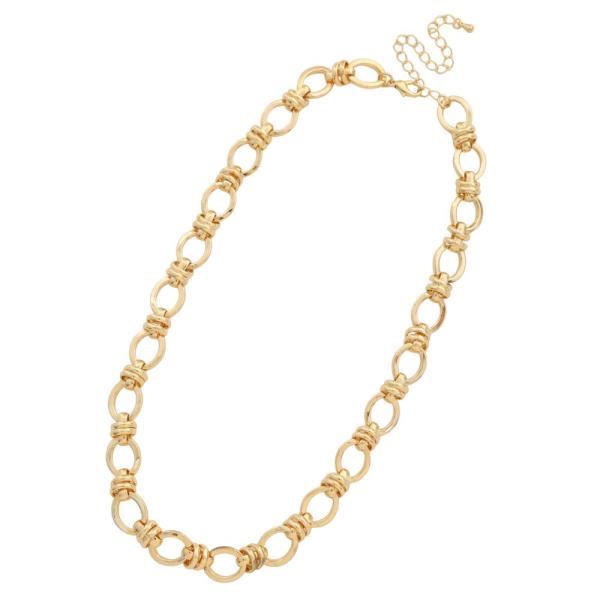 CIRCLE LINK METAL NECKLACE