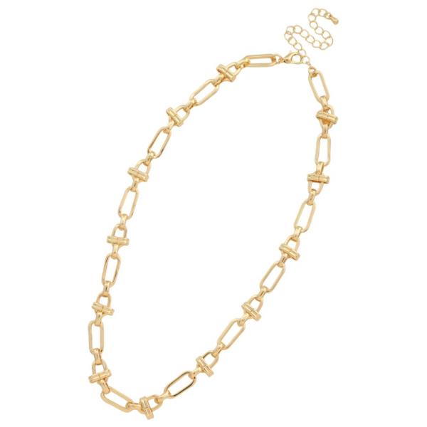 OVAL LINK METAL NECKLACE