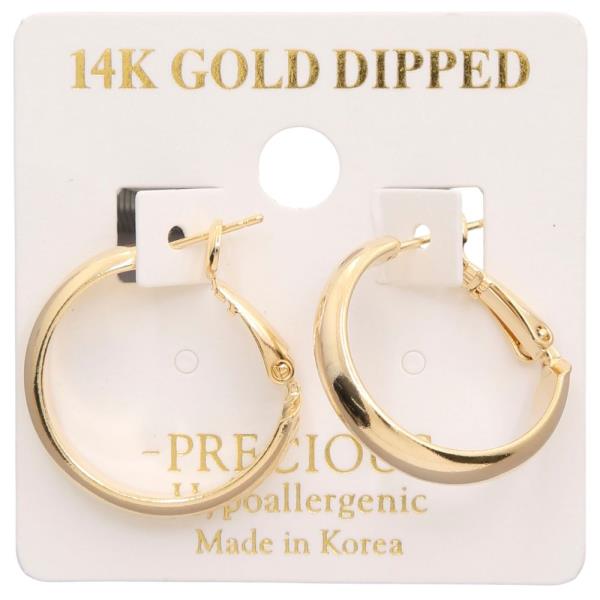 14K GOLD DIPPED HYPOALLERGENIC HOOP EARRING