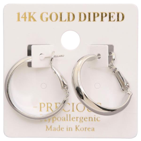 14K GOLD DIPPED HYPOALLERGENIC HOOP EARRING