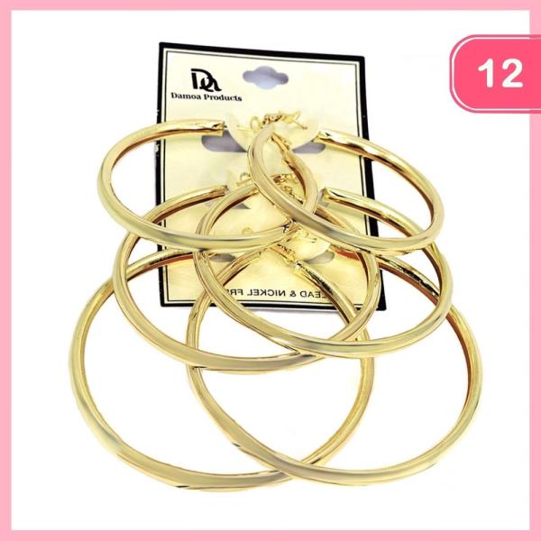 HOOP EARRING SET (12 UNITS)