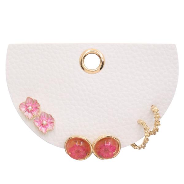 FLOWER ASSORTED EARRING SET