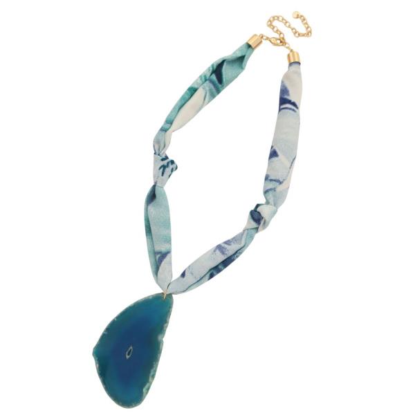 STONE PENDANT SCARF NECKLACE