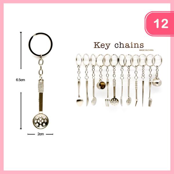 MINI KITCHEN UTENSIL KEYCHAIN (12 UNITS)