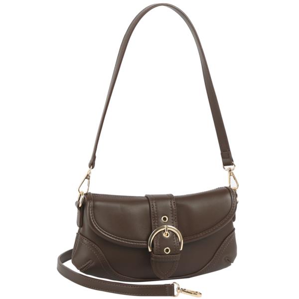 SMOOTH BUCKLE STYLE SHOULDER BAG