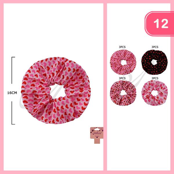 VALENTINE HAIR SCRUNCHIE (12 UNITS)