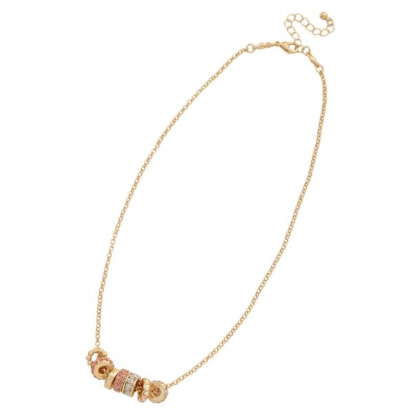 RHINESTONE BEADED NECKLACE