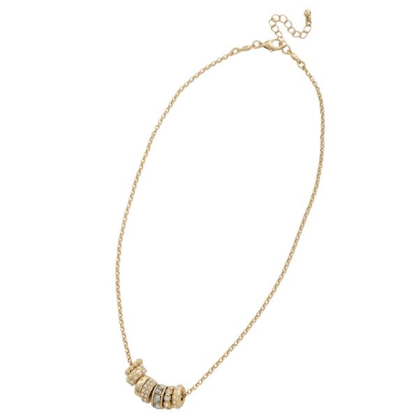 RHINESTONE BEADED NECKLACE