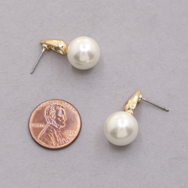 PEARL BEAD TEARDROP EARRING