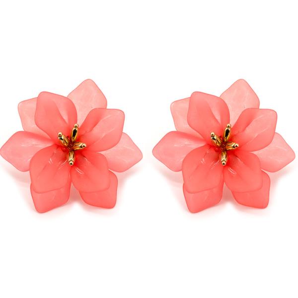 FLORAL RESIN STUD EARRINGS