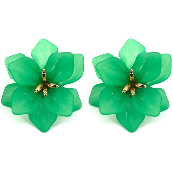 FLORAL RESIN STUD EARRINGS