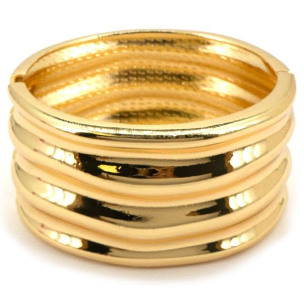 MULTI METAL HINGED BANGLE BRACELET