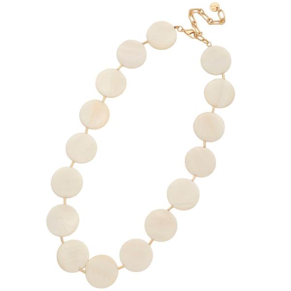 ACETATE COIN LINK NECKLACE