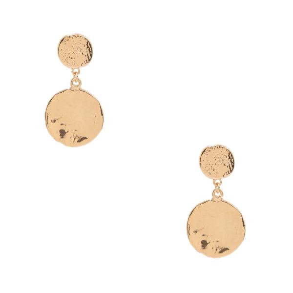 TWO TONE METAL LINK DANGLE EARRING