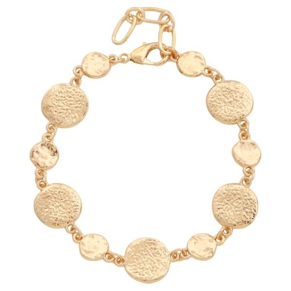 HAMMERED METAL ROUND CHAIN BRACELET