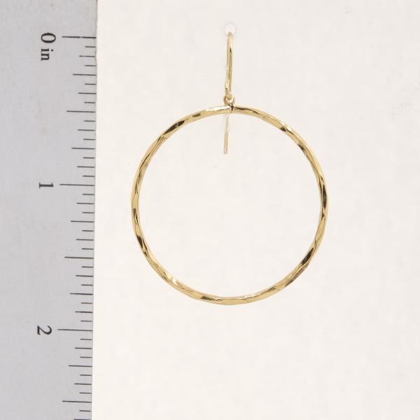 ROUND METAL DANGLE EARRING