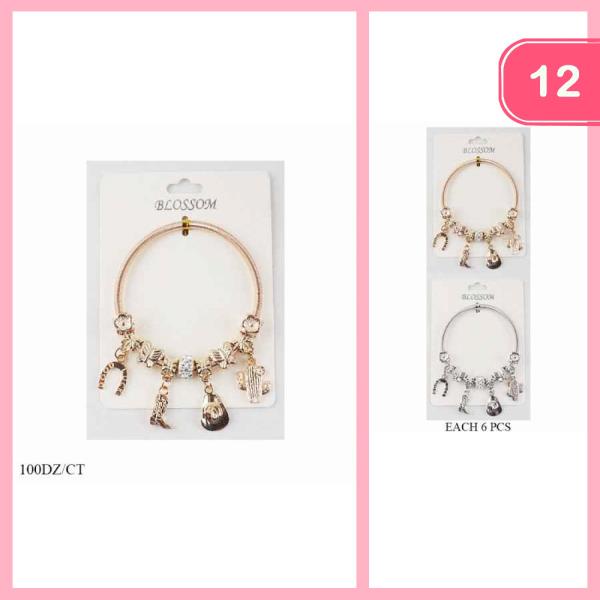 WESTERN CHARM BRACELET (12 UNITS)
