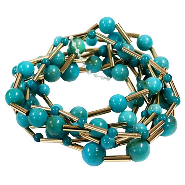 TRANSLUCENT BEAD WIRE ELASTIC MULTI BRACELET SET