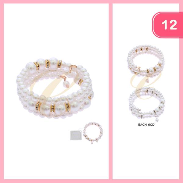 BEADED PEARL BRACELET (12 UNITS)