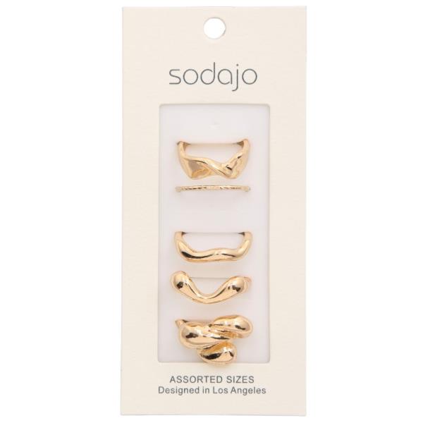 SODAJO METAL ASSORTED RING SET