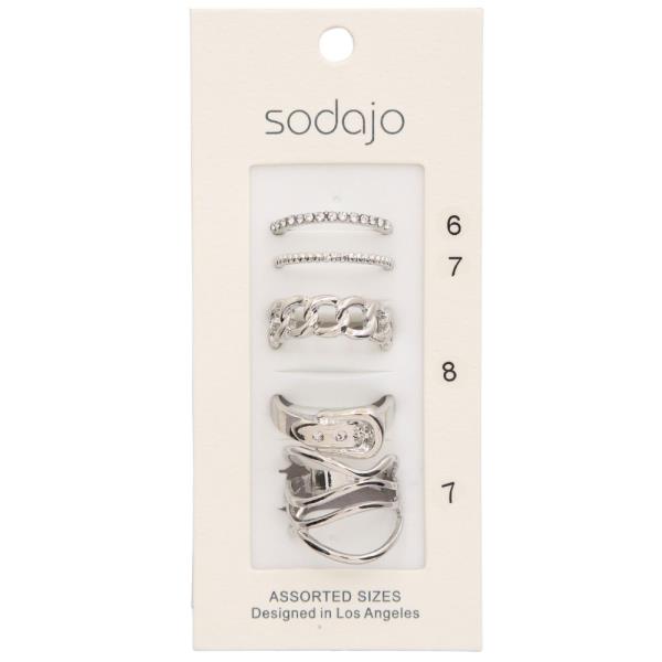 SODAJO METAL ASSORTED RING SET