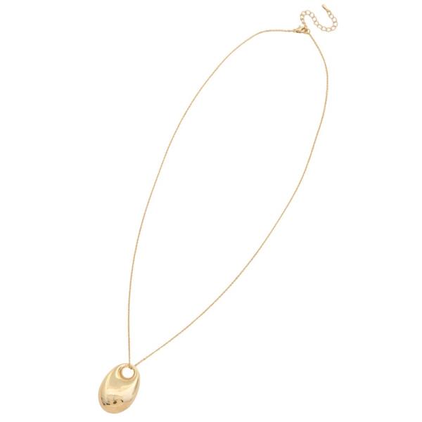 SODAJO OVAL PENDANT GOLD DIPPED NECKLACE