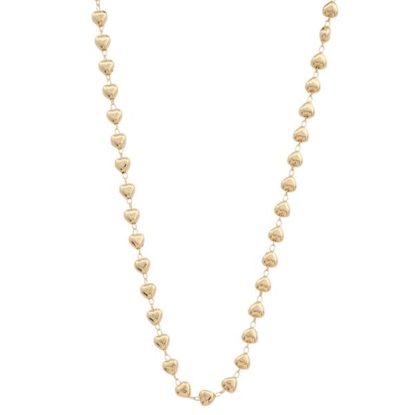 SODAJO DAINTY HEART LINK GOLD DIPPED NECKLACE