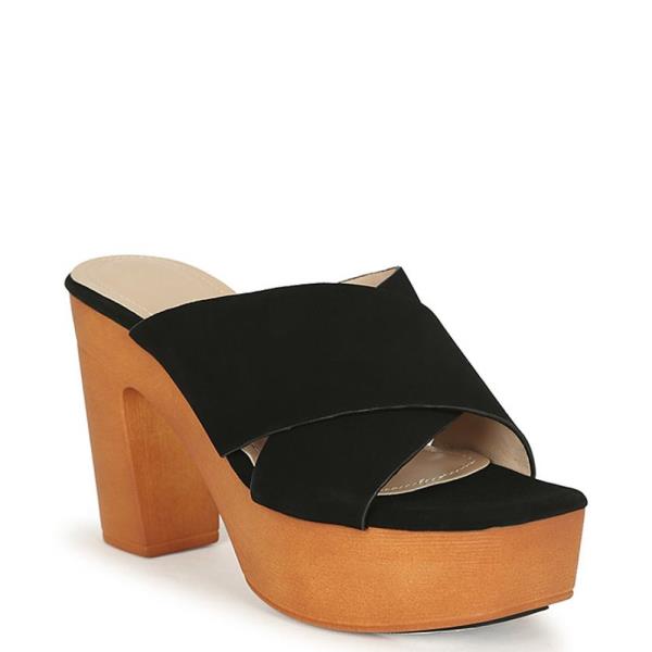 PLAIN CROSSED STRAP SLIP HEEL 1 PAIR