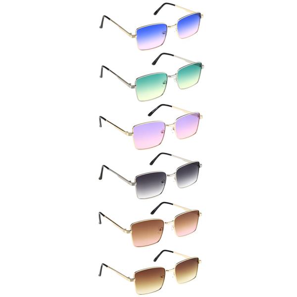 COLOR SQUARE LENS SUNGLASSES 1DZ