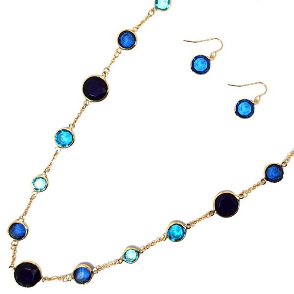 CRYSTAL STONE STATION NECKLACE