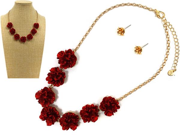 RUFFLE FLOWER NECKLACE