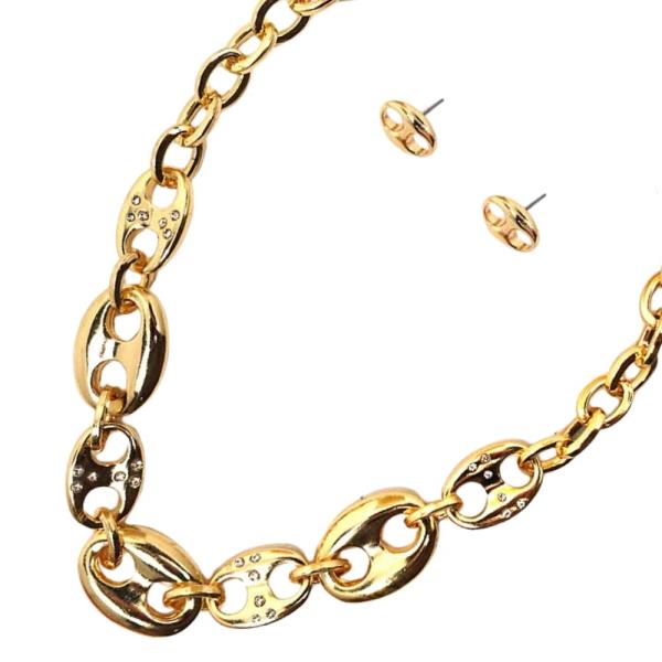 OVAL LINK METAL NECKLACE