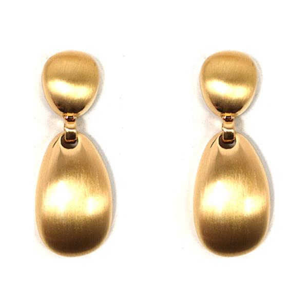 TEARDROP METAL DANGLE EARRING