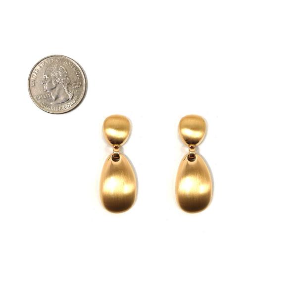 TEARDROP METAL DANGLE EARRING
