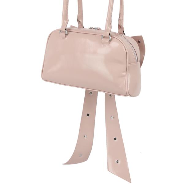 RIBBON STUD DESIGN SHOULDER BAG