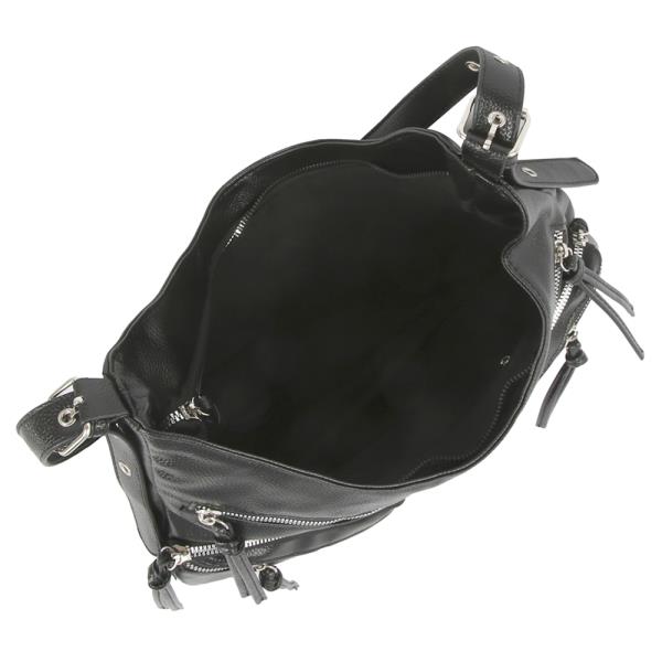 CURVED ZIPPER SHOULDER BAG