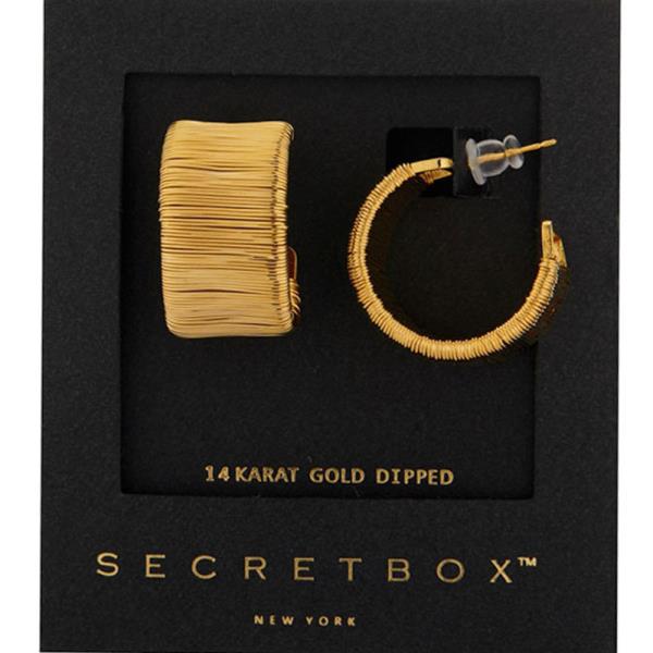 SECRET BOX GOLD DIPPED 20MM WIRE LINED HOOP