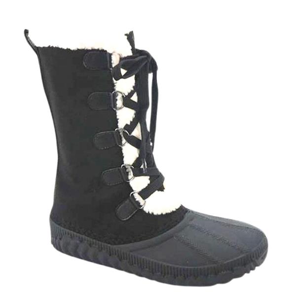 COZY FURRY HIGH MULTI LACED BOOTS 1 PAIR